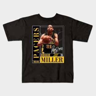 Reggie Miller Choke Sign Basketball Legend Signature Vintage Retro 80s 90s Bootleg Rap Style Kids T-Shirt